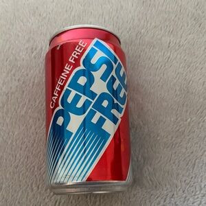 Pepsi Free Soda Pop Can EMPTY Aluminum 12oz Red-Rare-Vintage